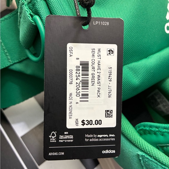 adidas Kids Green Suede Sneakers with Matching adidas Pouch - Picture 4 of 5